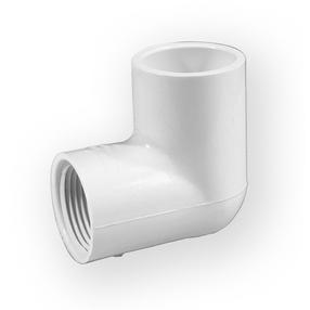 Torupõlv Nibco PVC 407-005, 90 °, 1/2 tolli - väliskeere/1/2 tolli - Seestpoolt liimitav, polüvinüülkloriid (pvc)