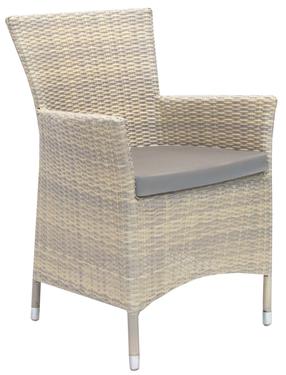 Lauko kėdė Home4you Wicker, šviesiai ruda, 61 cm x 63 cm x 86 cm