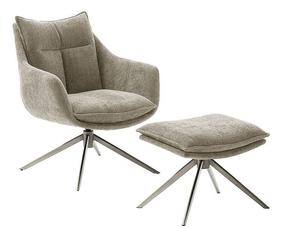 Krėslas su kojų atrama MC Akcent Parker PKLE60CX, šviesiai ruda sp., 79 cm x 75 cm x 89 cm