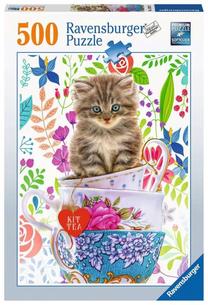 Dėlionė Ravensburger Kittens in a cup, 500 vnt.