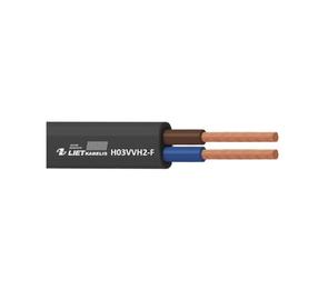 Kabelis Lietkabelis H03VVH2-F, Eca, 2 x 0.75 mm², 50 m