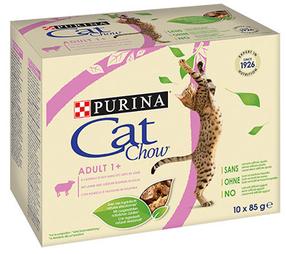 Šlapias kačių maistas Purina Cat Chow Lamb, ėriena, 0.085 kg x 10 vnt.