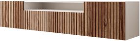 TV staliukas ADRK Miro, ruda sp./balta sp., 200 cm x 41 cm x 53 cm