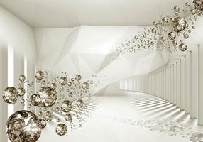 Fototapetas Artgeist Diamond Corridor (Beige) 4XLFT24SAM, 280 cm x 280 cm