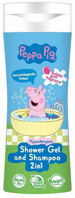 Bērnu dušas želeja un šampūns Peppa Pig 2in1, 300 ml
