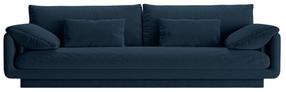 Sofa Micadoni Torino Structured, tamsiai mėlyna sp., 250 x 103 cm x 83 cm
