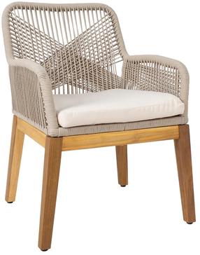 Valgomojo kėdė Home4you Florida 48502, ruda sp./smėlio sp., 66.5 cm x 57.5 cm x 83 cm