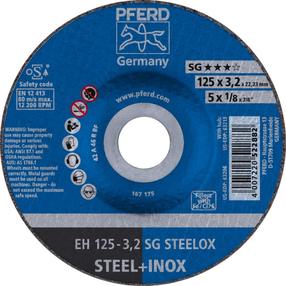 Griešanas disks leņķa slīpmašīnām Pferd SG Steelox, 125 mm x 3.2 mm x 22.23 mm