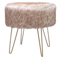 Pufas Kayoom Mio 110 RBK5F, ruda sp./balta sp., 45 cm x 45 cm x 45 cm