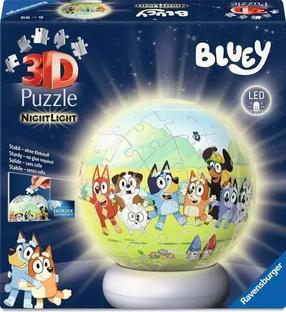 3D puzle Ravensburger Bluey Nightlight, 12.9 cm x 12.9 cm, 73 gab., daudzkrāsaina