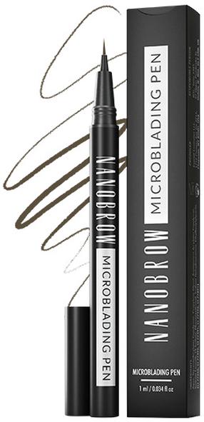 Antakių pieštukas Nanobrow Microblanding Pen, 1 ml, tamsiai ruda sp. dark brown