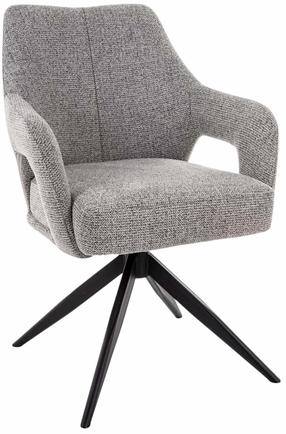 Söögitoa tool Olsen Noelle, matt, must v./hall v., 47 cm x 59 cm x 86 cm