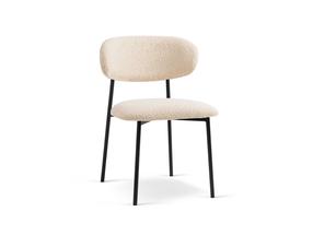Kėdžių rinkinys Cosmopolitan Design Nina Boucle, matinė, smėlio sp., 52 cm x 55 cm x 78 cm, 2 vnt.