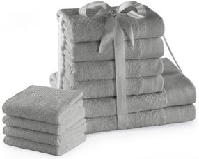 Vonios rankšluosčių rinkinys Restilo Amari 23889, pilkas, 140 cm x 70 cm, 10 vnt.