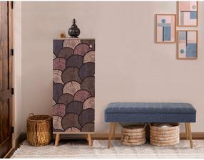 Priekšnama mēbeļu komplekts Kalune Design Vegas Sonomo 939 - 1048, iekštelpu, tumši brūna krās.