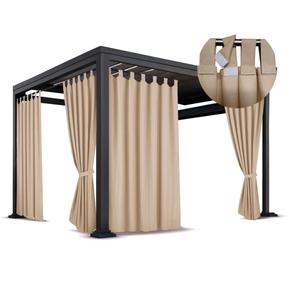 Pavėsinės užuolaidos ZMOK-07, 155 x 220 cm, tamsaus smėlio spalva