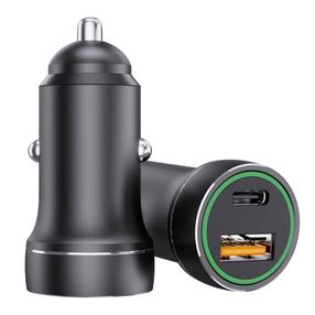 Automobilinis įkroviklis Jellico F4, USB Type C/USB Type A, juoda sp., 38 W