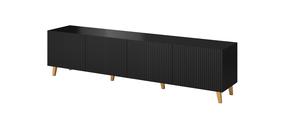 TV staliukas Cama Meble Pafos, juoda sp., 200 cm x 40 cm x 52 cm