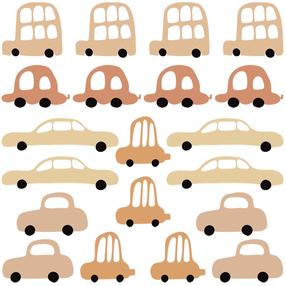 Sieninis lipdukas Cars Boho I, smėlio sp.