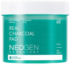 Отшелушивающая подушечка для лица Neogen Real Charcoal, 150 мл, 60 шт.