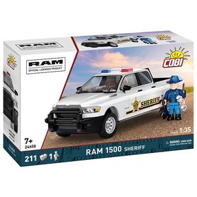 Konstruktorius, automobilis Cobi RAM 1500 Sheriff 24658, 211 vnt., balta sp./įvairių spalvų