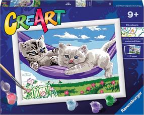 Maalimine numbrite järgi Ravensburger CreArt Kittnens In Hammock, mitmevärviline