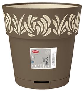 Puķu pods Stefanplast Gaia 88602, plastmasa, Ø 30 cm, brūna krās.
