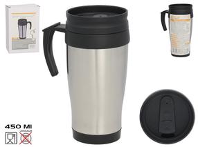 Termopuodelis Kitchen&GO, 0.45 l, sidabro sp./juoda sp.