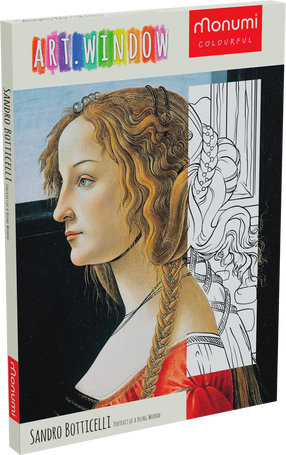 Kūrybinis tapybos rinkinys Monumi Frames Arts Portrait Of Young Woman, balta sp./juoda sp./raudona sp.