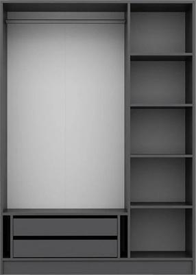 Spinta Kalune Design Kale 135 506MNR2184, antracito sp., 52 cm x 135 cm x 190 cm