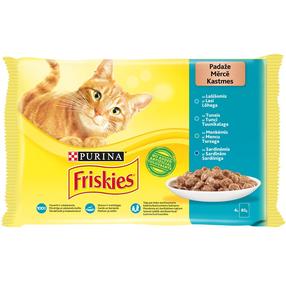 Šlapias kačių maistas Purina Friskies Fish Mix, 0.085 kg x 4 vnt.