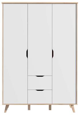 Spinta Forte Vankka FINVNKS831-L25, ąžuolo sp./balta sp., 52.7 cm x 139.4 cm x 201.5 cm