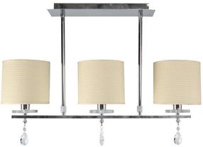 Lampa karināms Candellux Estera 33-11510, E14, 3 x 40 W, bēša krās. / hroma krās.