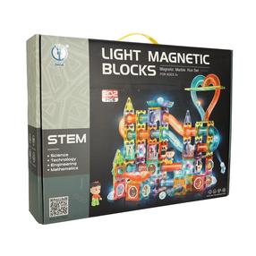 Magnētiskais konstruktors Stem Light, 202 gab., daudzkrāsaina