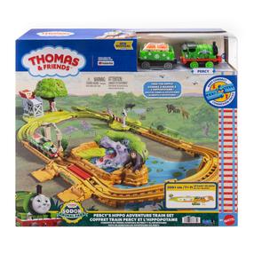 Žaislinis traukinys su bėgiais Mattel Thomas and Friends Sodor Animal Park Percys Hippo Adventure JLL37, įvairių spalvų