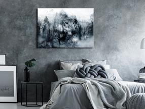 Reprodukcija Artgeist Mountain Predator - Wide Black And White N7969-DKX, 90 cm x 60 cm