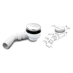 Sifons dušas pamats Nicoll Turboflow TB90S, 40 mm