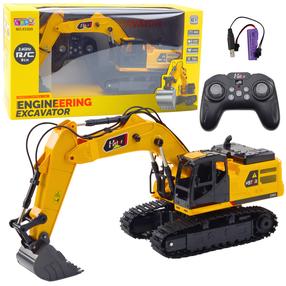 Rc ekskavatorius Lean Toys Engineering 22693, geltona sp.