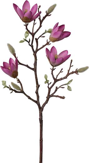 Dirbtinė gėlė, magnolija Splendid Magnolia, violetinė sp., 59 cm