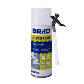 Vasarinės sandarinimo putos Briko Straw 500, 500 ml