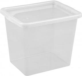 Ящик для хранения с крышкой Plast Team, прозрачный цв., 33 x 43 x 34.8 см
