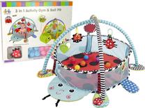 Aktyvumo kilimėlis Lean Toys Activity Gym & Ball Pit 10006, 96 cm x 66 cm, įvairių spalvų