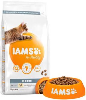 Sausas kačių maistas IAMS Vitality Indoor, vištiena, 2 kg