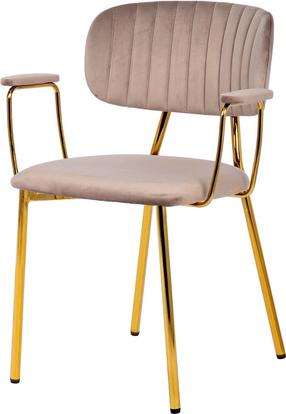 Krēslu komplekts Kayoom Kian 200 JT27M-TAU, zelta krās./gaiši brūna krās., 51 cm x 63 cm x 80 cm, 2 gab.