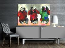Reprodukcija Artgeist Three Wise Monkeys, g-a-0102-b-a, 30 cm x 20 cm