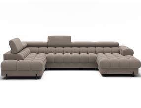 Kampinė sofa - lova Feraria Sola 18, smėlio sp., kairinė, 202 x 358 cm x 93 cm