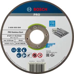 Pjovimo diskas kampiniam šlifuokliui Bosch Pro, 125 mm x 2 mm x 22.23 mm