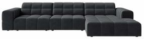 Kampinė sofa Cosmopolitan Design Chicago Bluvel 14, pilka sp., dešininė, 167 x 294 cm x 78 cm
