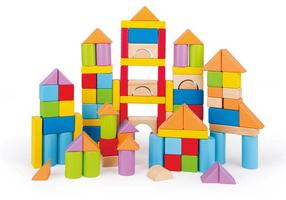 Medinės kaladėlės Hape Wonderful Beech Blocks E8247, 101 vnt.
