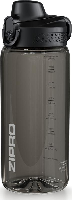 Ūdens pudele Zipro Tritan, melna krās., tritāns, 0.8 l